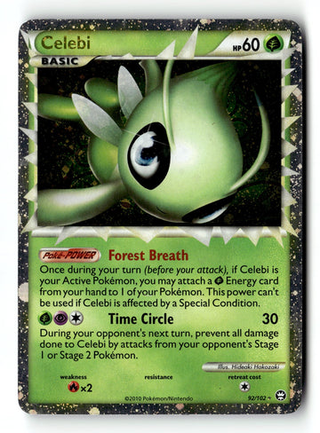 Pokemon Card Celebi (Prime) Holo LP Triumphant 92/102