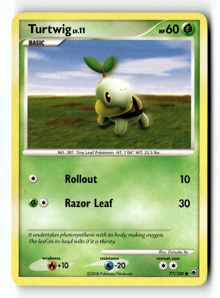 Pokemon Card Turtwig LP Majestic Dawn 77/100