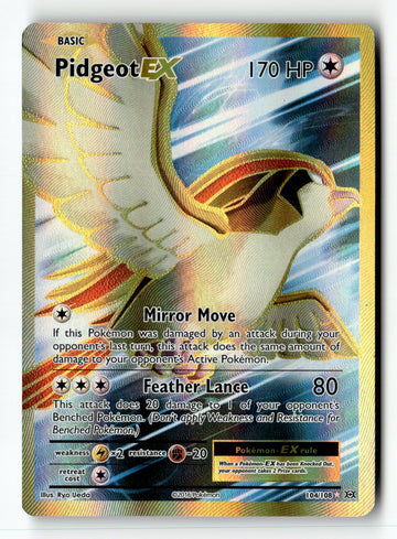 Pokemon Card Pidgeot EX (Full Art) Holo LP XY - Evolutions 104/108