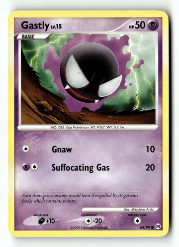 Pokemon Card Gastly (64) LP Arceus 64/99