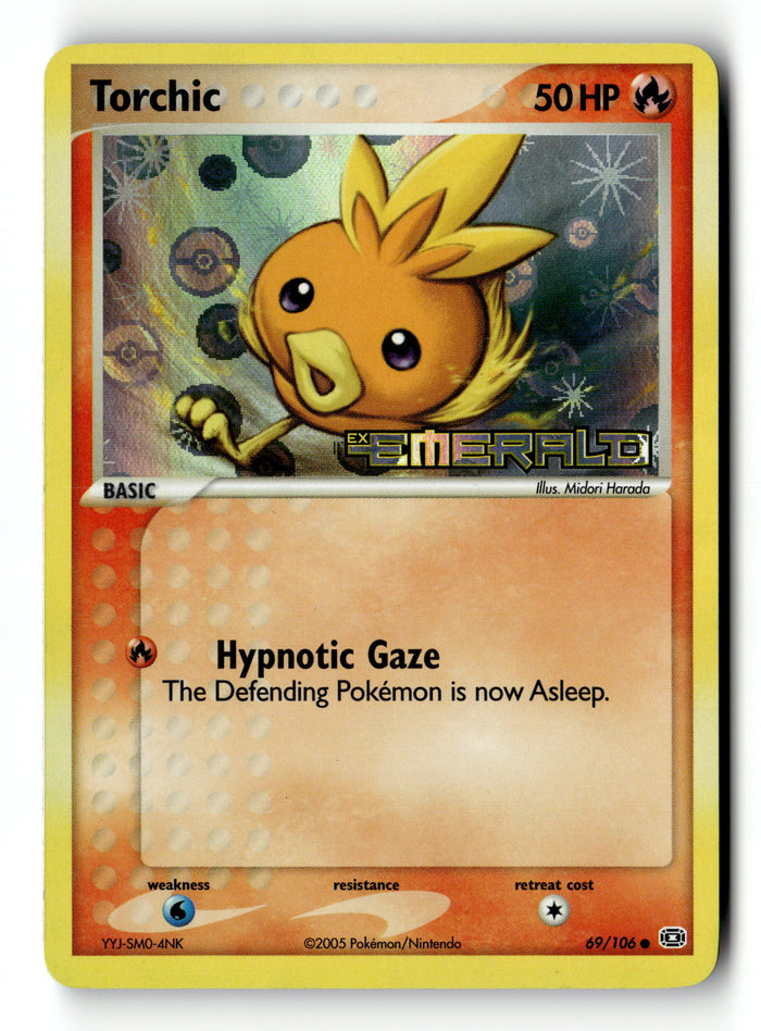 Pokemon Card Torchic Reverse Holo LP EX Emerald 69/106