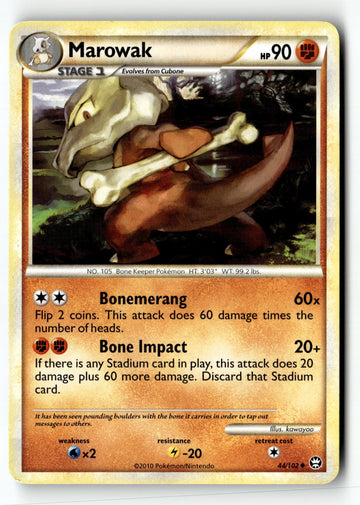 Pokemon Card Marowak LP Triumphant 44/102