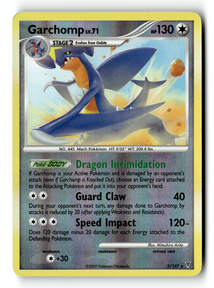 Pokemon Card Garchomp Reverse Holo LP Supreme Victors 5/147