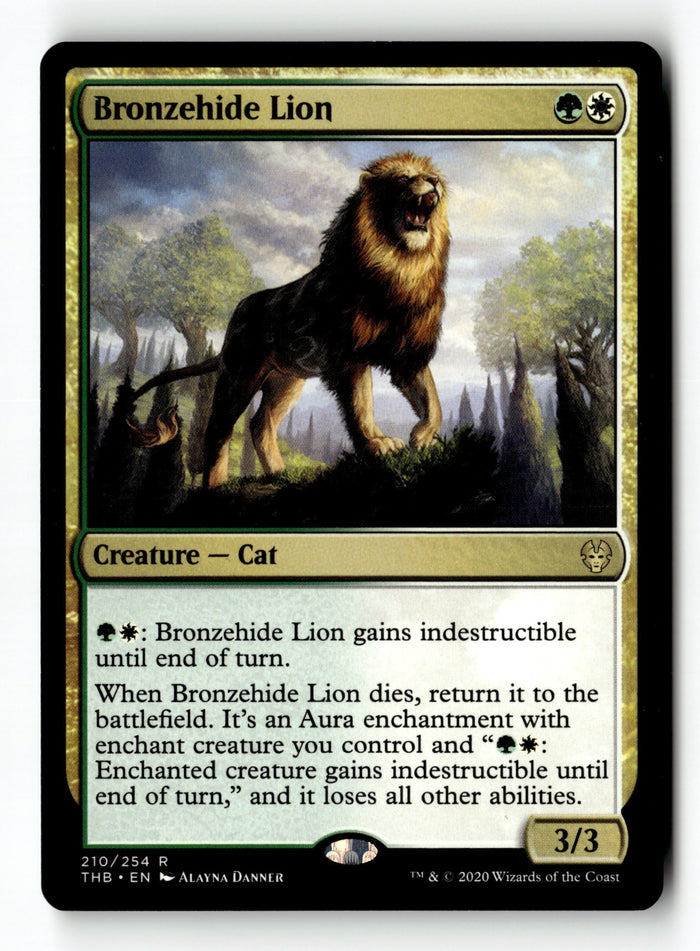 MTG Bronzehide Lion Theros Beyond Death LP Magic The Gathering