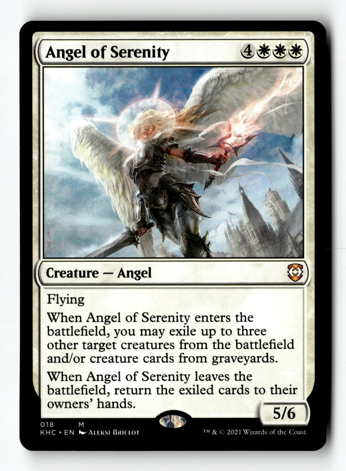MTG Angel of Serenity Commander: Kaldheim LP Magic The Gathering