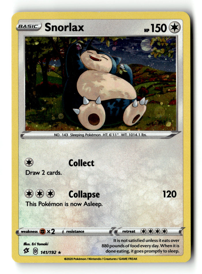 Pokemon Card Snorlax Cosmos Reverse Holo LP 141/192