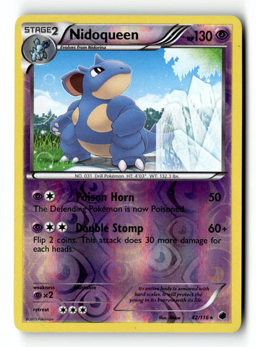 Pokemon Card Nidoqueen Reverse Holo LP Plasma Freeze 42/116
