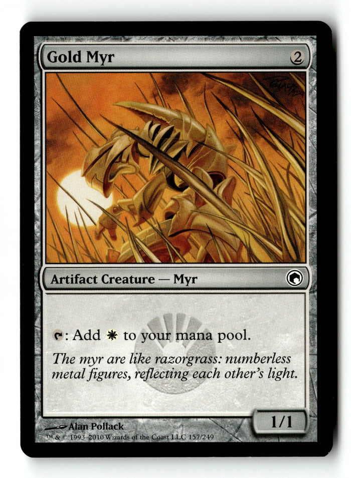 MTG Gold Myr Scars of Mirrodin LP Magic The Gathering