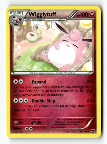 Pokemon Card Wigglytuff Fates Collide 66/124 LP