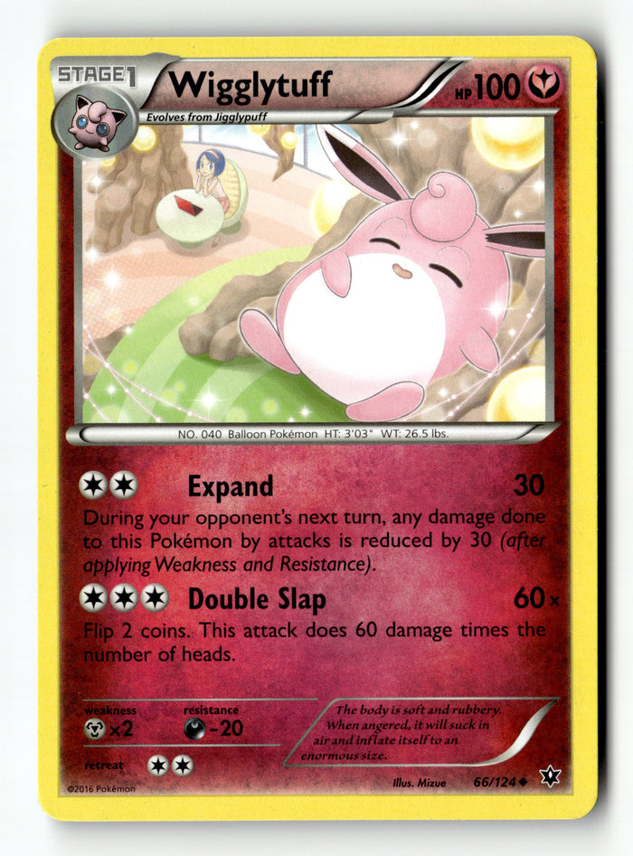 Pokemon Card Wigglytuff Fates Collide 66/124 LP