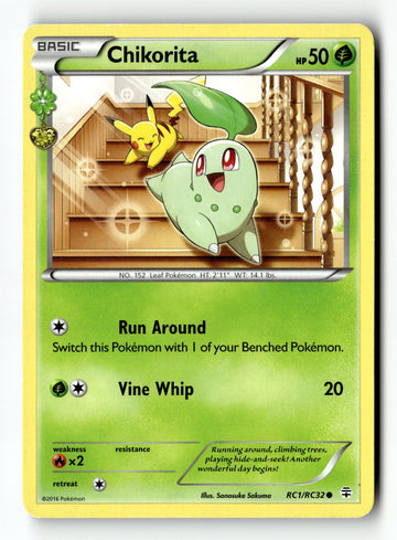 Pokemon Card Chikorita LP Generations: Radiant Collection RC1/RC32