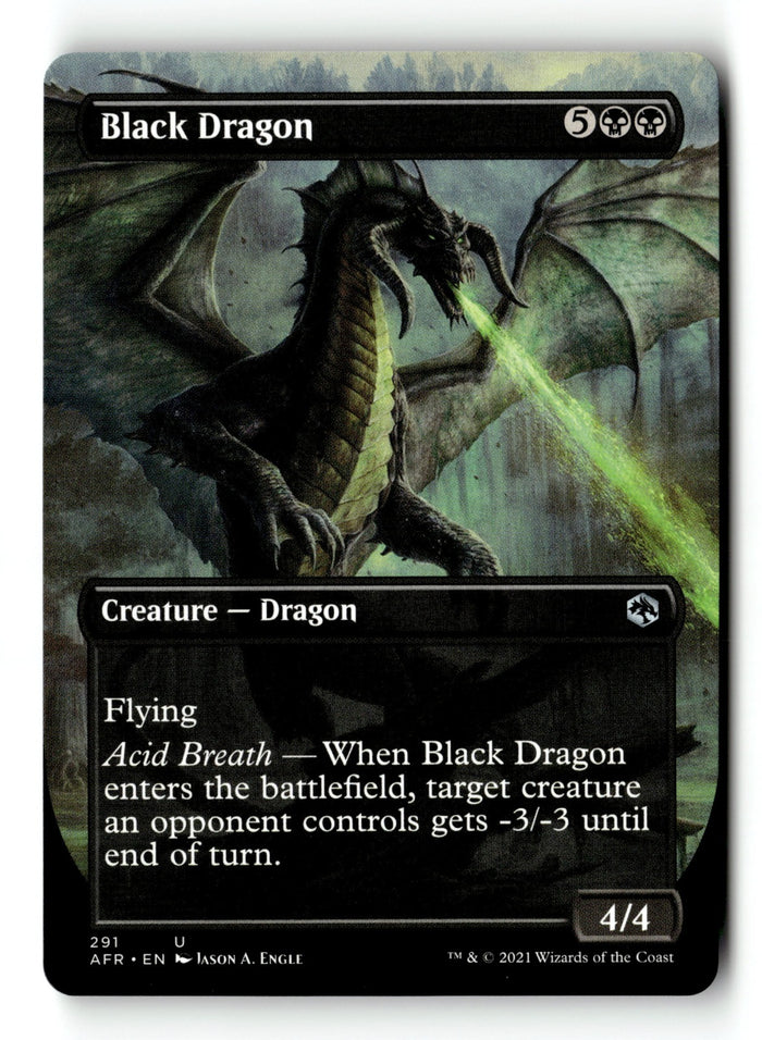 MTG Black Dragon (Borderless) Adventures in the Forgotten Realms LP MTG