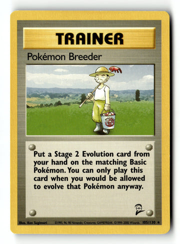 Pokemon Card Pokémon Breeder LP Base Set 2 105/130