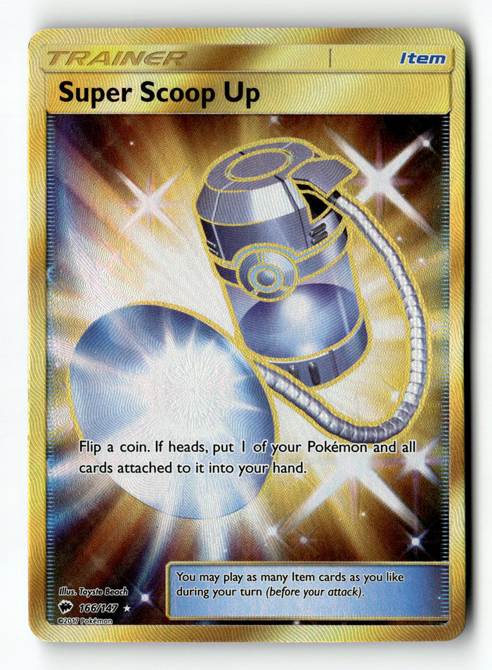 Pokemon Card Super Scoop Up Holo LP Burning Shadows 166/147