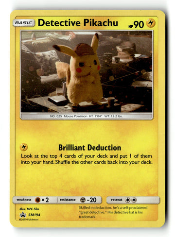 Pokemon Card Detective Pikachu - Holo LP SM Promos SM194