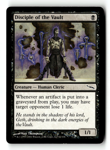 MTG Disciple of the Vault Mirrodin LP Magic The Gathering