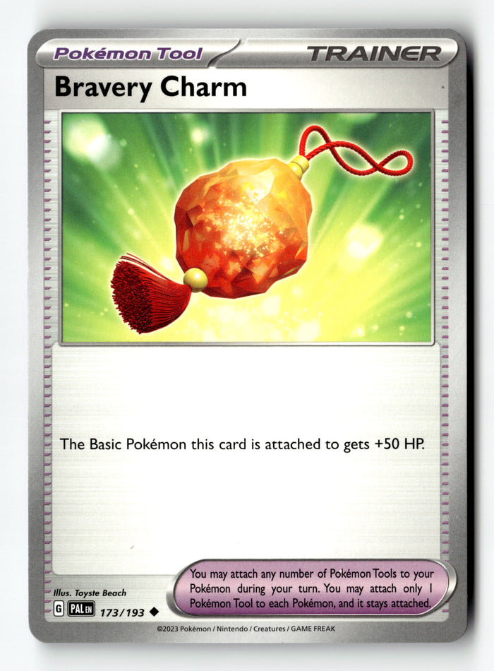 Pokemon Card Bravery Charm LP Paldea Evolved 173/193