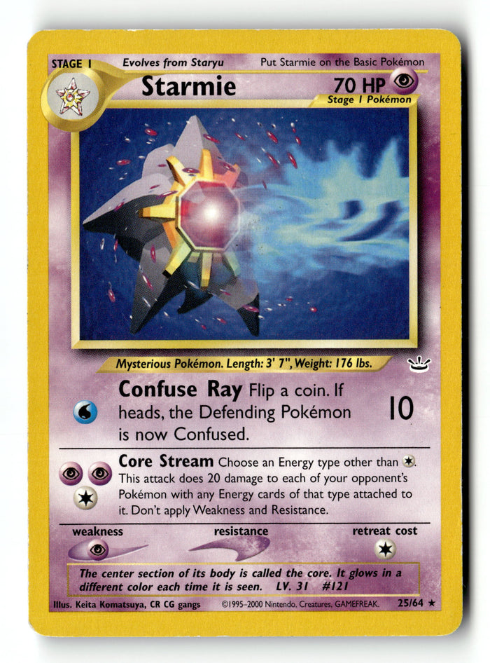 Pokemon Card Starmie LP Neo Revelation 25/64
