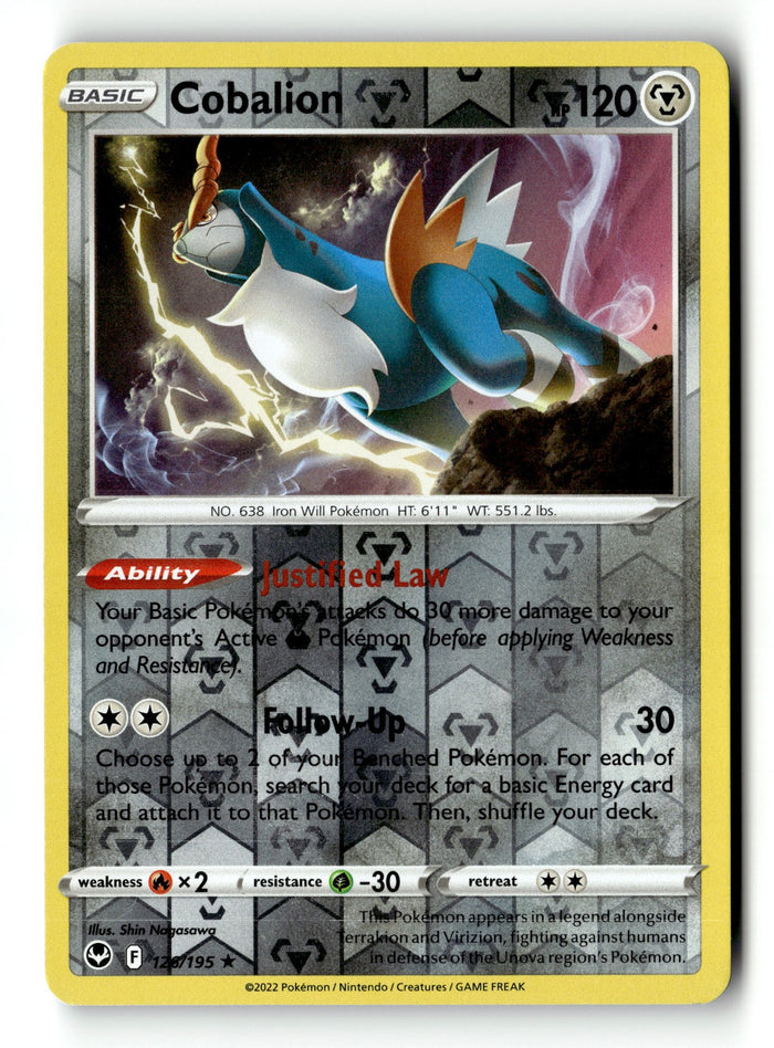 Pokemon Card Cobalion Reverse Holo LP SWSH12: Silver Tempest 126/195