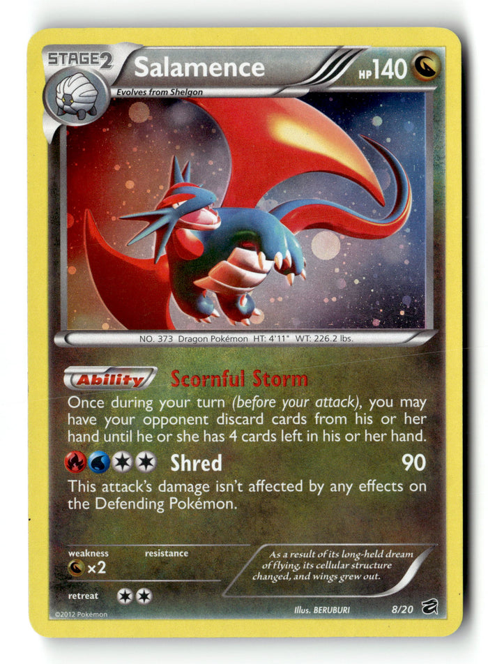 Pokemon Card Salamence - 8/20 (Cosmos Holo) Holo LP Blister Exclusives 008/020