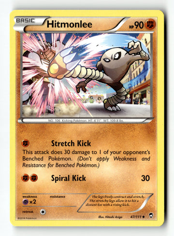 Pokemon Card Hitmonlee LP Furious Fists 47/111