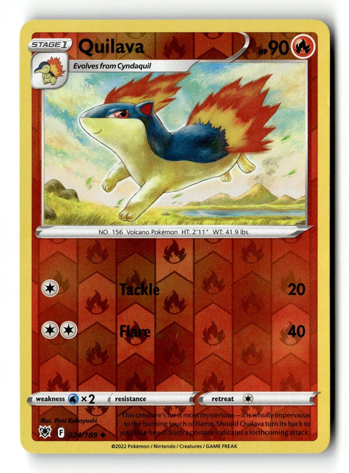 Pokemon Card Quilava Reverse Holo LP Astral Radiance 024/189