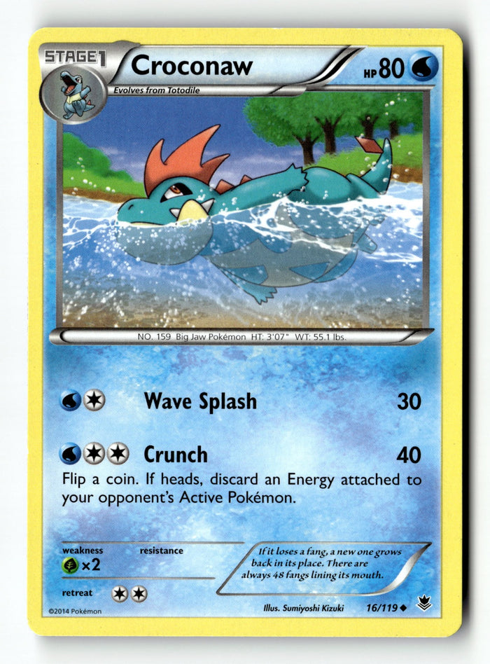 Pokemon Card Croconaw LP XY - Phantom Forces 16/119