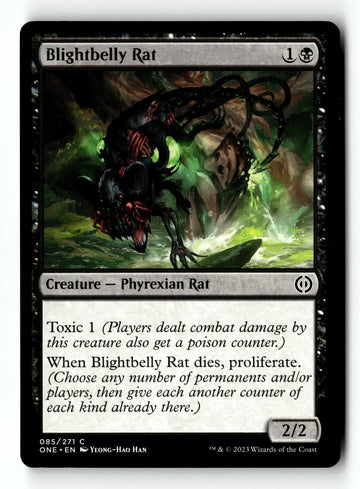 MTG Blightbelly Rat Phyrexia: All Will Be One LP Magic The Gathering