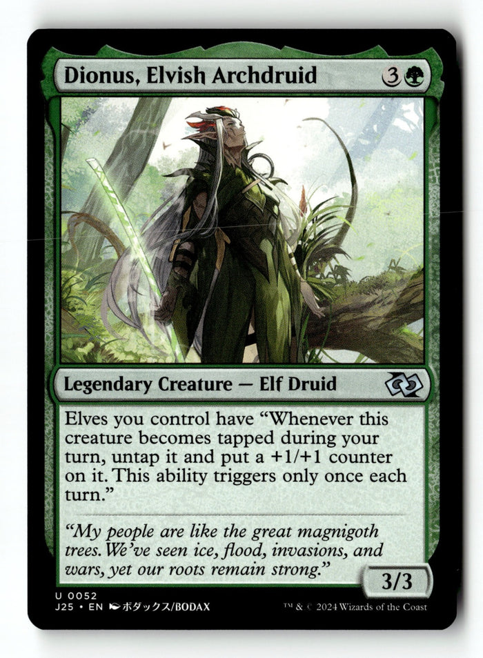 MTG Dionus, Elvish Archdruid (Anime) Foundations Jumpstart LP MTG