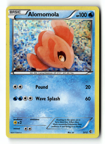 Pokemon Card Alomomola - 5/12 Holo LP McDonald's Promos 2011 Promo 005/012