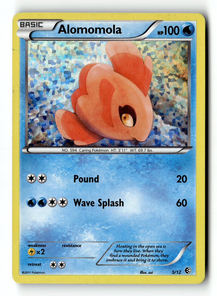 Pokemon Card Alomomola - 5/12 Holo LP McDonald's Promos 2011 Promo 005/012