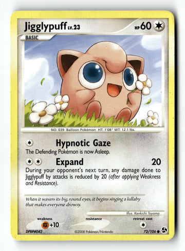 Pokemon Card Jigglypuff LP Great Encounters 72/106