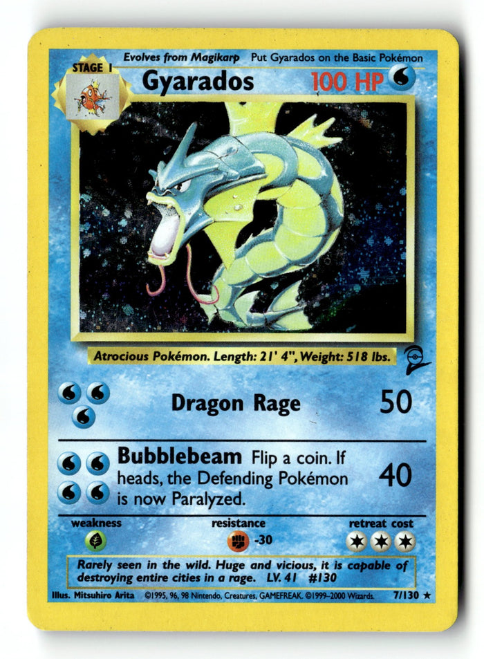 Pokemon Card Gyarados LP Base Set 2 007/130