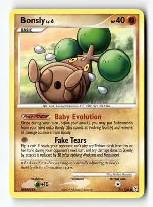 Pokemon Card Bonsly LP Diamond and Pearl 71/130