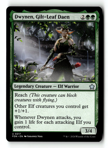 MTG Dwynen, Gilt-Leaf Daen Foundations LP Magic The Gathering