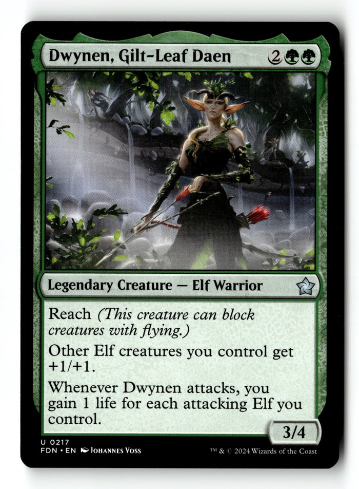 MTG Dwynen, Gilt-Leaf Daen Foundations LP Magic The Gathering