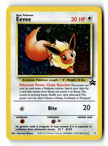 Pokemon Card Eevee 11 WOTC Black Star Promo Holo LP