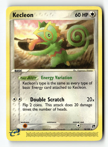 Pokemon Card Kecleon LP Sandstorm 18/100