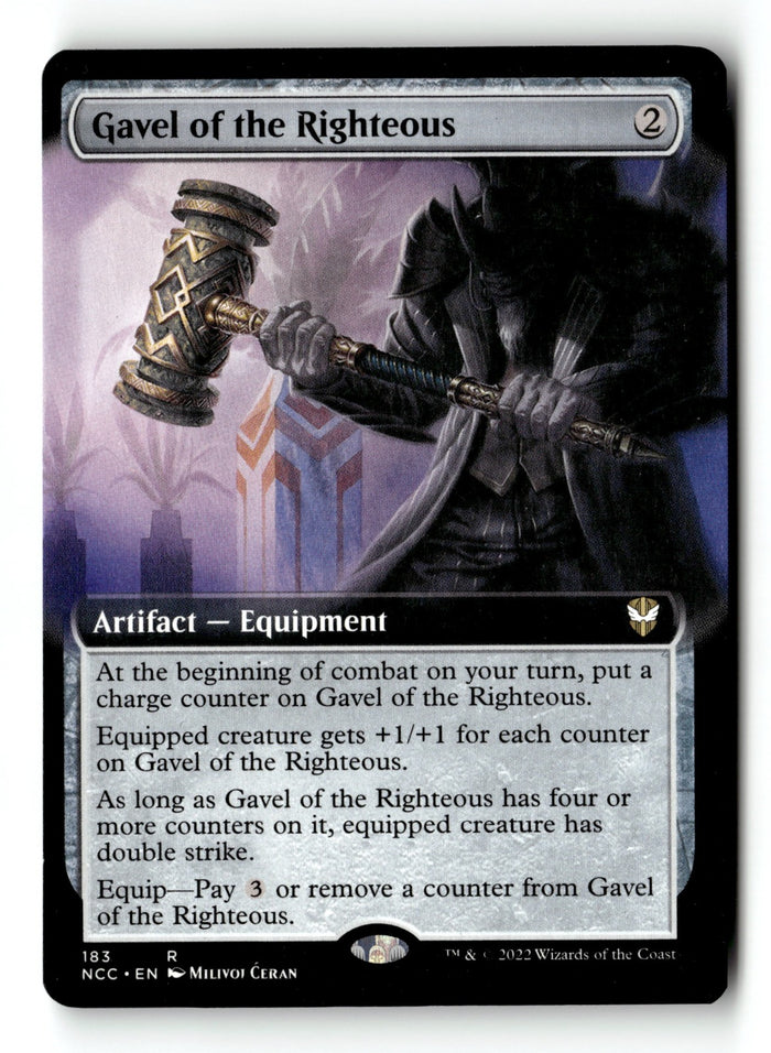 MTG Gavel of the Righteous (Extended Art) Streets of New Capenna LP MTG