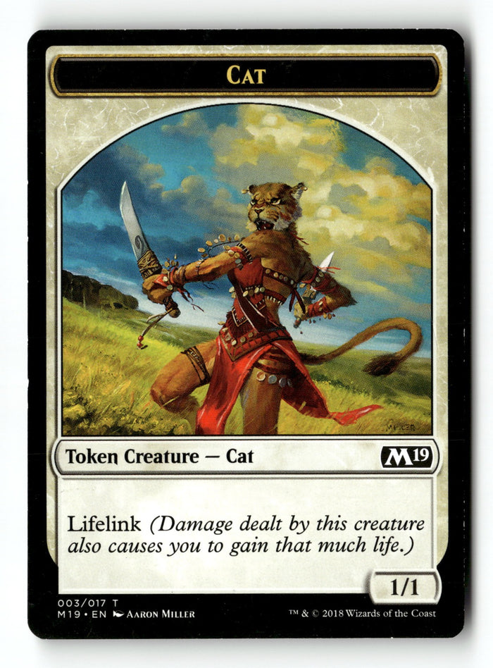 MTG Cat Token Core Set 2019 LP Magic The Gathering