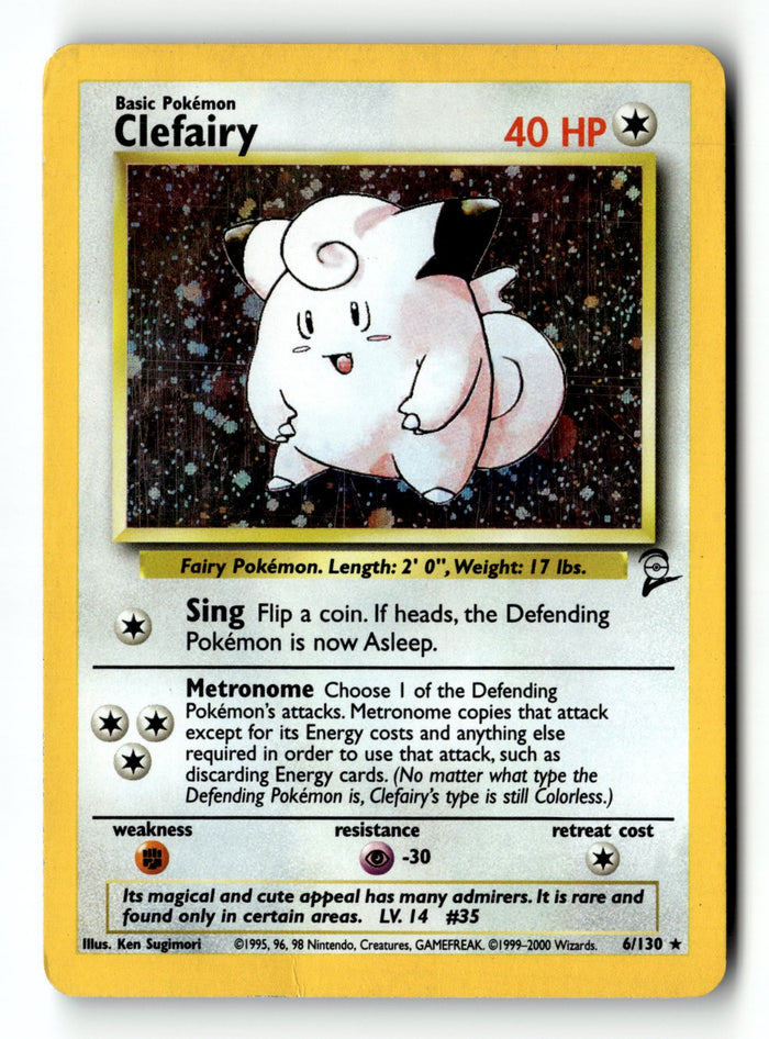 Pokemon Card Clefairy LP Base Set 2 006/130