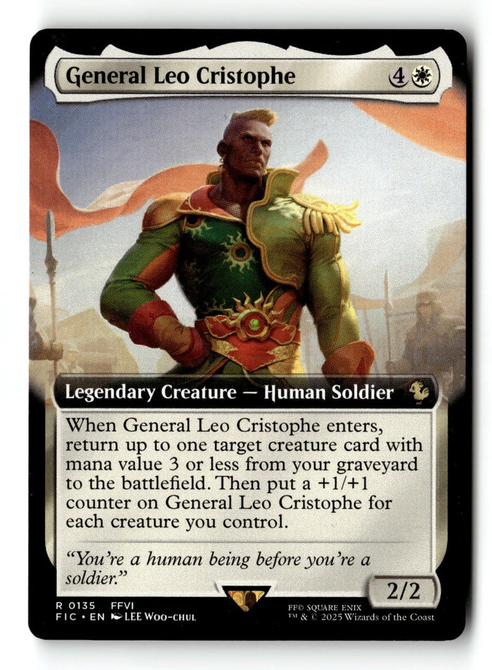 MTG General Leo Cristophe (Extended Art) FINAL FANTASY LP Magic The Gathering