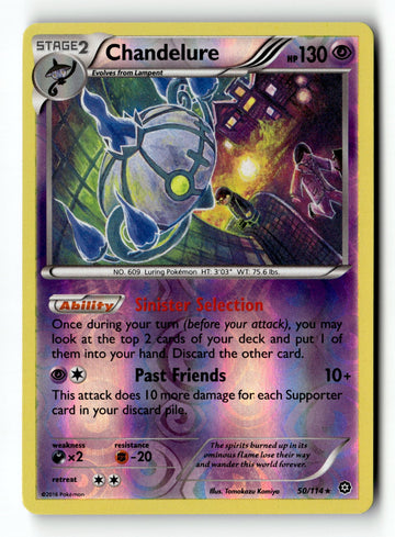 Pokemon Card Chandelure Reverse Holo LP XY - Steam Siege 50/114