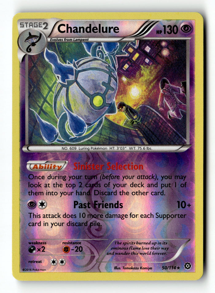 Pokemon Card Chandelure Reverse Holo LP XY - Steam Siege 50/114