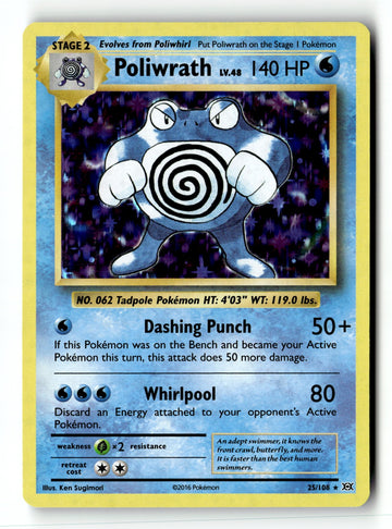 Pokemon Card Poliwrath LP XY - Evolutions 25/108