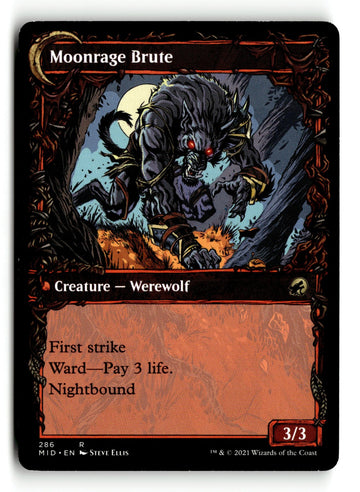 MTG Brutal Cathar (Showcase) Innistrad: Midnight Hunt LP Magic The Gathering (back)