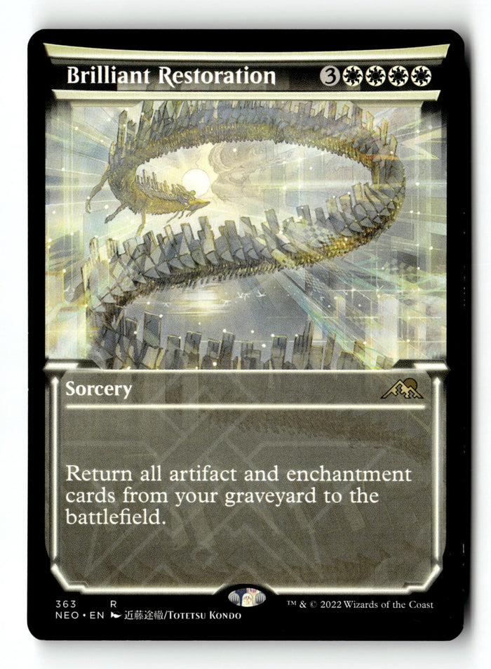 MTG Brilliant Restoration (Showcase) Kamigawa: Neon Dynasty LP Magic The Gatheri