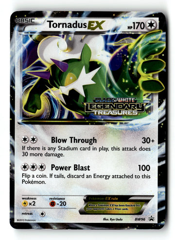 Pokemon Card Tornadus EX Holo LP BW Black Star Promo (Legendary Treasures) BW96