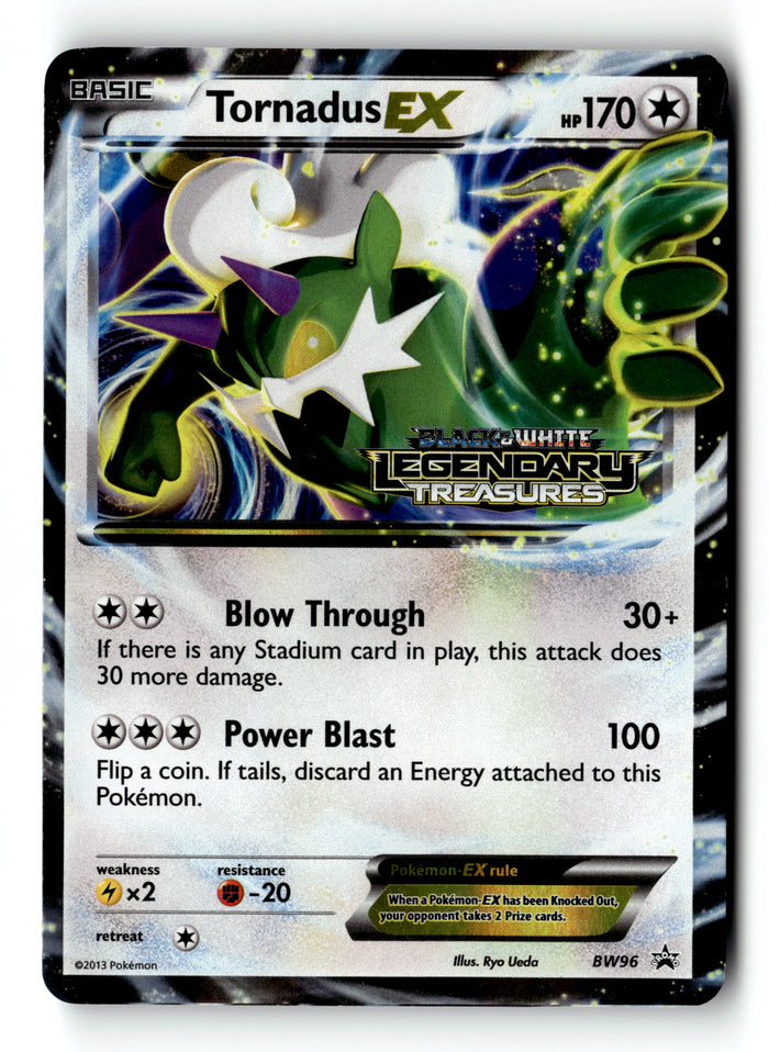Pokemon Card Tornadus EX Holo LP BW Black Star Promo (Legendary Treasures) BW96