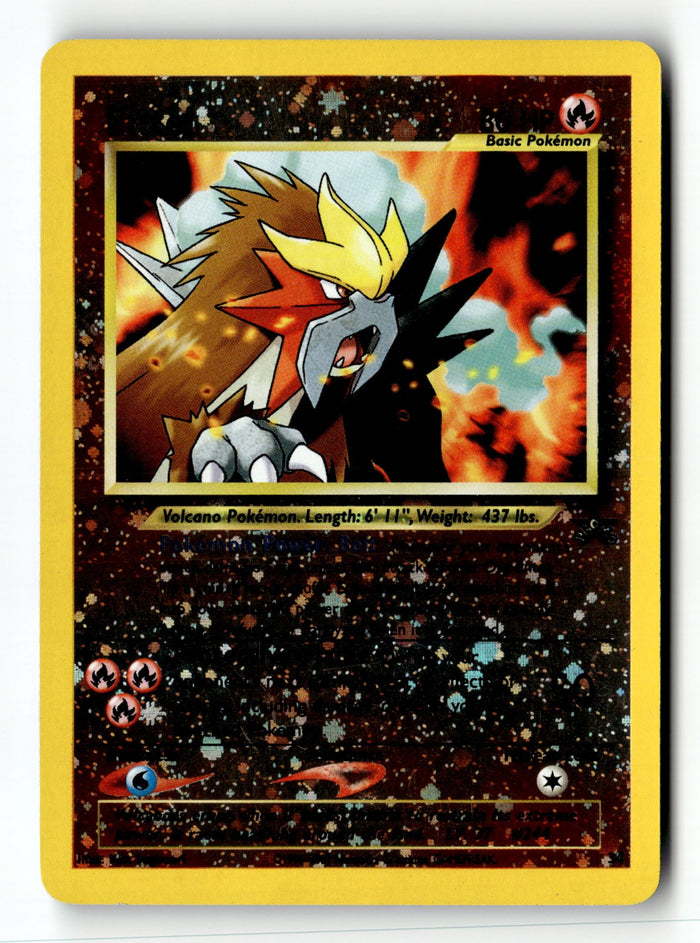 Pokemon Card Entei Reverse Holo LP WoTC Promo 34